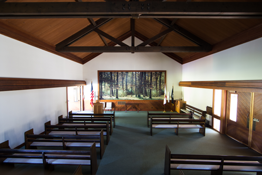Chapel at Valley Memorial Park Cemetery in Marin County CA