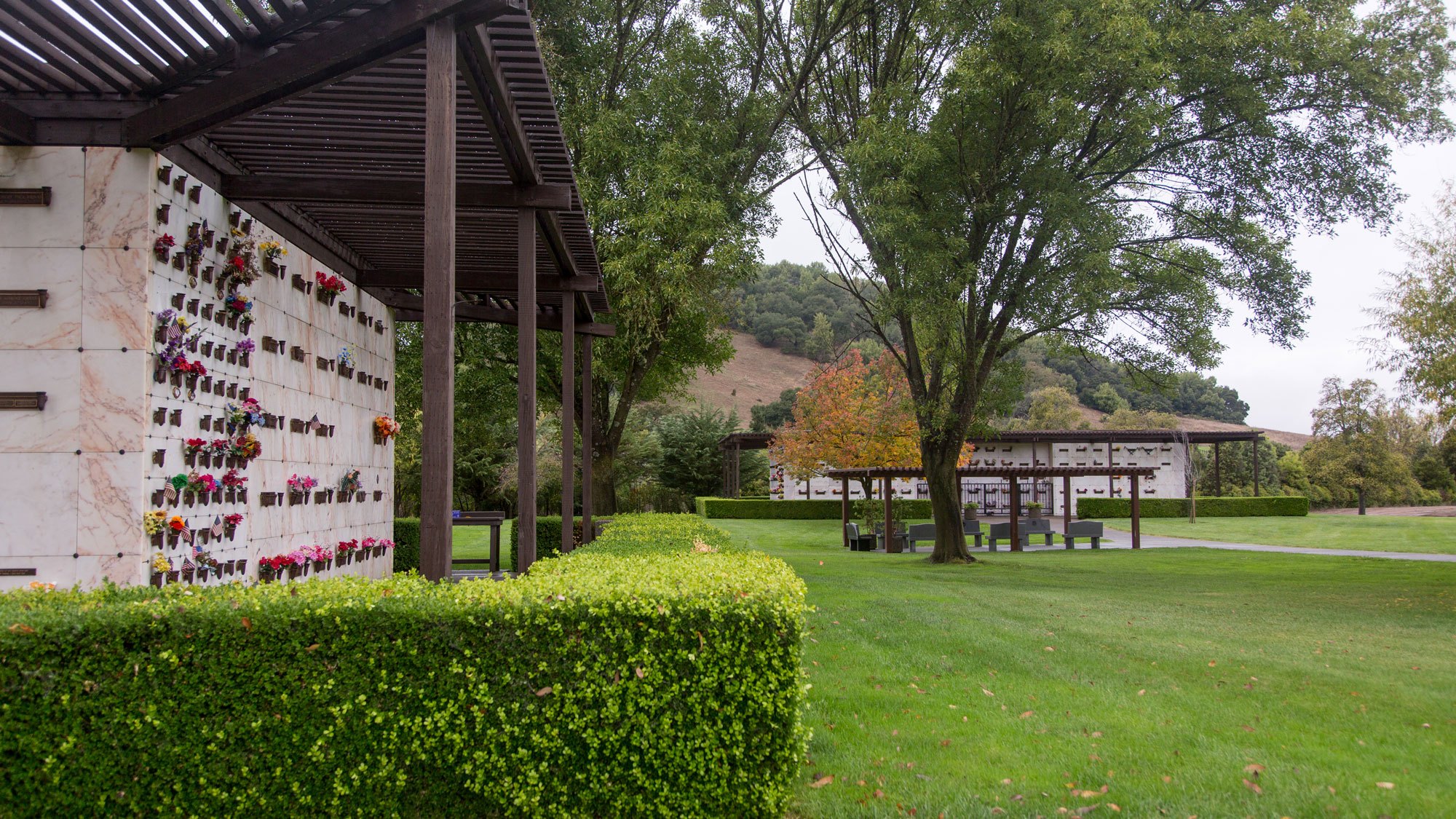 Grounds and mausoleum at Valley Memorial Park Cemetery and Crematorium